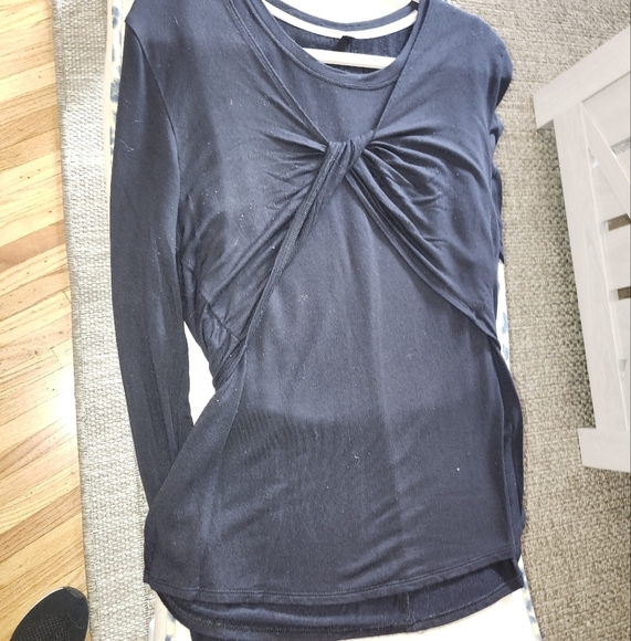 Black fitted blouse long sleeve - Picture 1 of 5